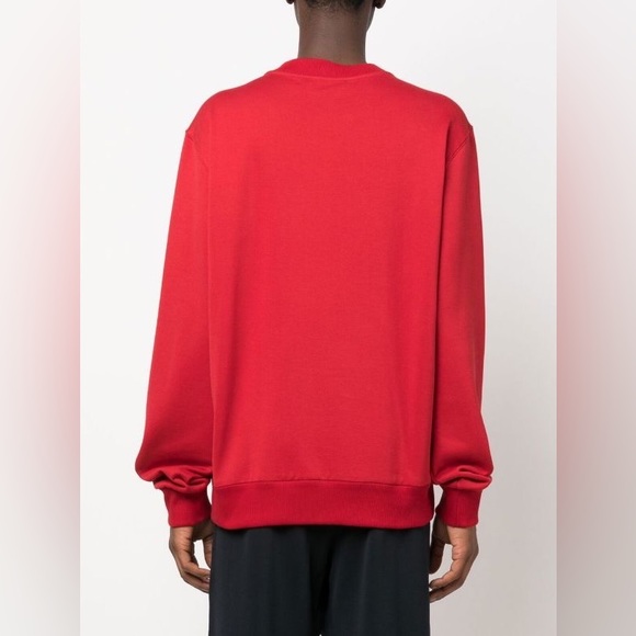 EUC Men’s X-Small (Italian Size 44) Dolce & Gabbana Logo-embossed Sweatshirt Red - Picture 6 of 16